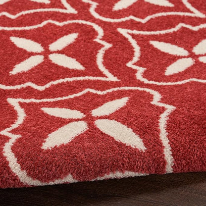 Nourison Home Nourison Essentials Brick Ivory 2'2" x 7'6" Area Rug - Easy Clean, Non Shedding, Bed Room, Living Room, Dining Room, Kitchen (8' Runner)