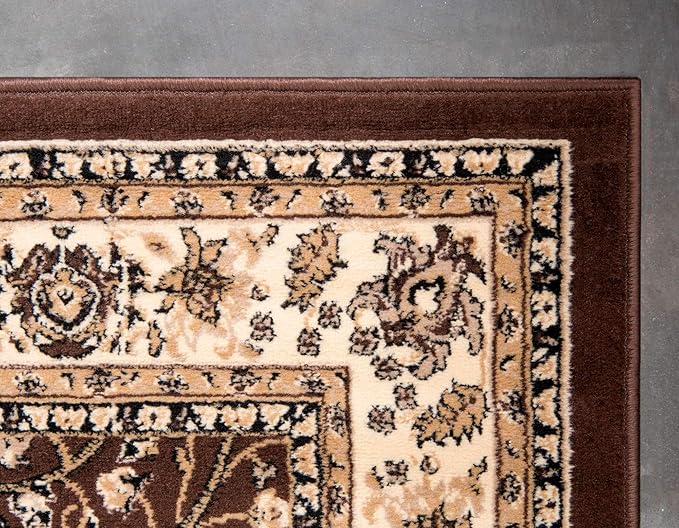 Unique Loom Sialk Hill Collection Area Rug - Washington (7' 1" x 10' Rectangle Brown/Black)