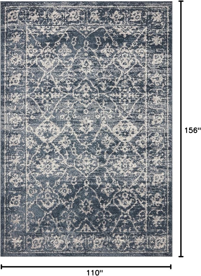 Loloi Magnolia Home by Joanna Gaines Gigi Collection GIG-02 Navy/Stone 9'-2" x 13' Area Rug