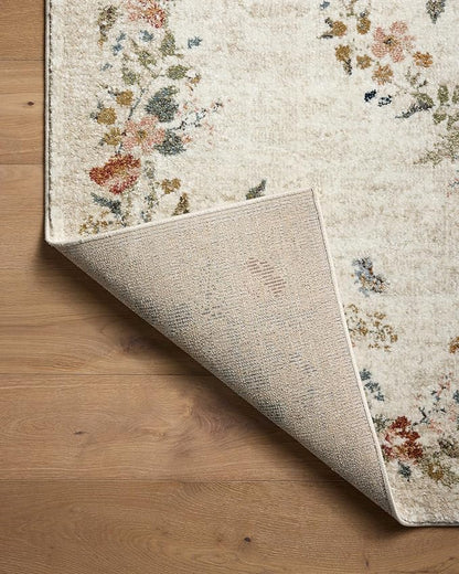 Loloi Rifle Paper Co. Laurel Collection LAU-01 Cream 9'-2" x 12'-2" Area Rug