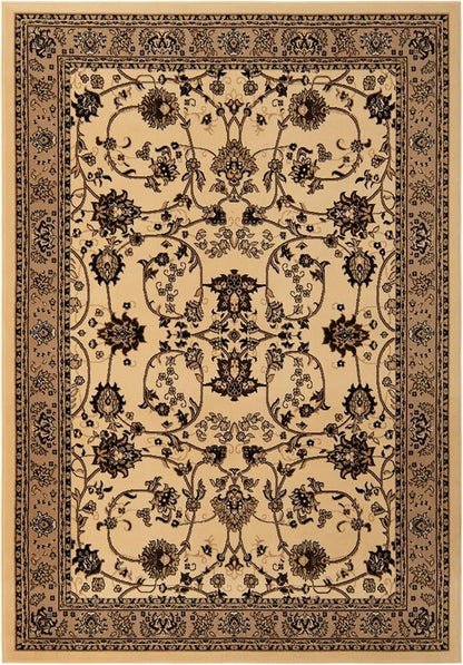 Unique Loom Sialk Hill Collection Area Rug - Washington (7' 1" x 10' Rectangle Ivory/Black)