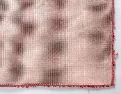 Unique Loom Davos Shag Collection Area Rug - Solid (4' 1" x 6' 1" Rectangle, Poppy)