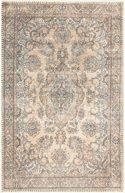 Keen Home Design 2x3 Rug - Machine Washable Entry Rug with Non-Slip Backing, Ideal for Enteryway, Kitchen, Bathroom, Laundry Room - Vintage, Easy Clean, Durable, Low Pile - (2' x 3')