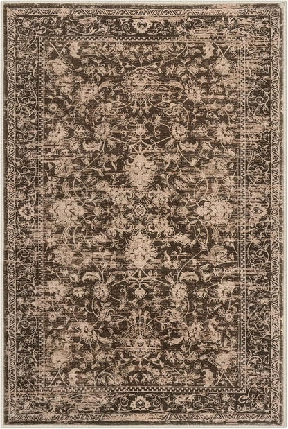 KILOCOCO Area Rug 3x5 Entryway Rug Washable Printed Vintage Floral Rubber Backed Non Slip Indoor Kitchen Rugs for Living Room Laundry Room Playroom Mudroom Moroccan Area Rugs, Rust Red