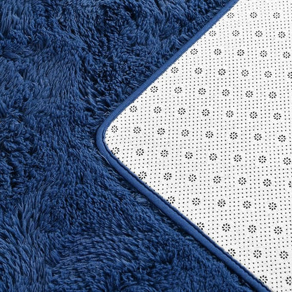 Shag Area Rug, 4 X 6 Plush Fuzzy Rugs for Living Room, Ultra Soft Fluffy Furry Rug for Bedroom, Indoor Carpet Nursery Rugs for Kids Room Home Decor, Navy Blue