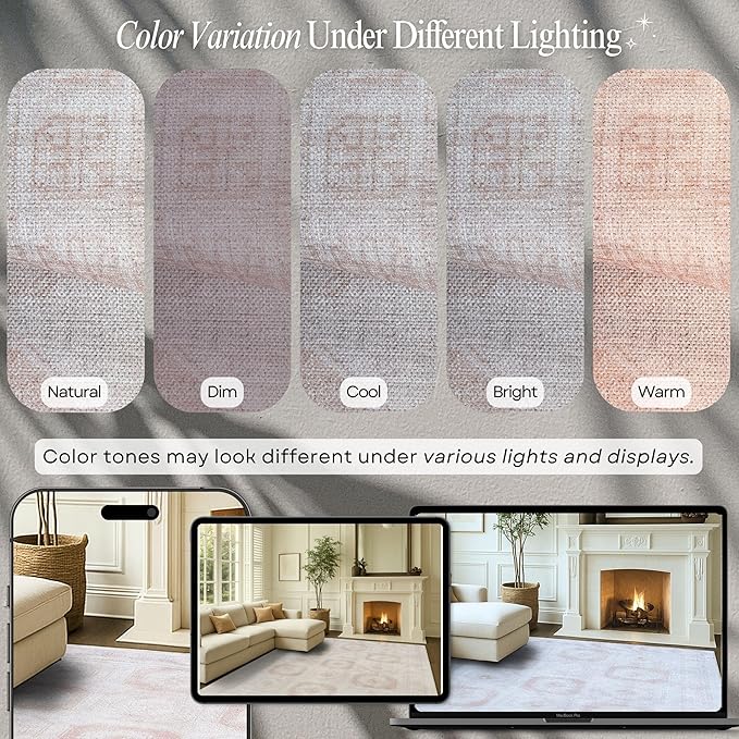 Turkish Rug. Washable Vintage Oriental Antique Inspired Traditional Doormat Small Modern Area Rugs Luxury Entryway Entry Bedroom Bathroom Kitchen (405CB, 2' x 3')