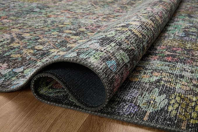 Loloi Rifle Paper Co. Maison Collection MAO-07 Charcoal 5'-0" x 7'-6", .19" Pile Height, Area Rug
