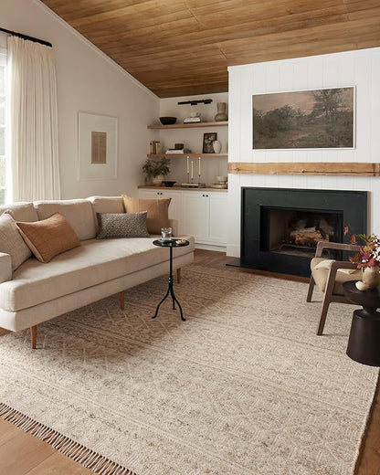 Loloi Angela Rose Rivers Collection RIV-03 Sand/Ivory 9'-3" x 13' Reversible Area Rug