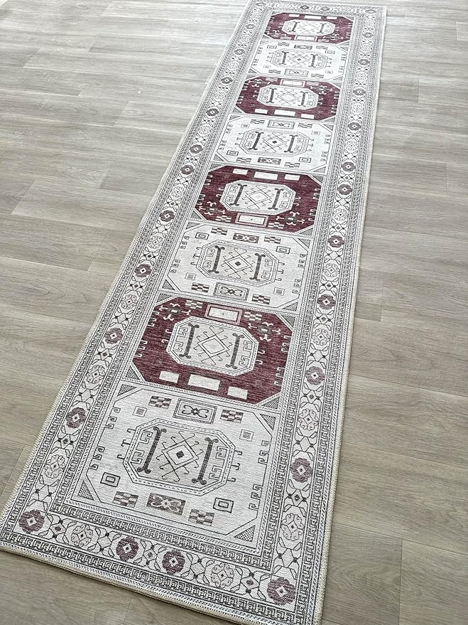 Fame Living Faded Oushak Rug, Turkish Vintage Floral Pastel Large Oversized Area Rugs for Living Room Dining Bedroom Kitchen Bathroom Nursery (848CrNv, 2' x 3')