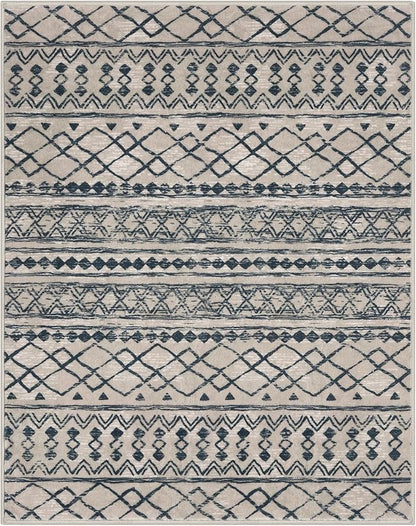 KUTA Area Rug 5x7 Light Brown Black, Washable Boho Large Living Room Moroccan Rugs Non-Slip, Ultra Soft Geometric Traditional Farmhouse Carpet for Dining Room Bedroom Dorm Office Home Décor