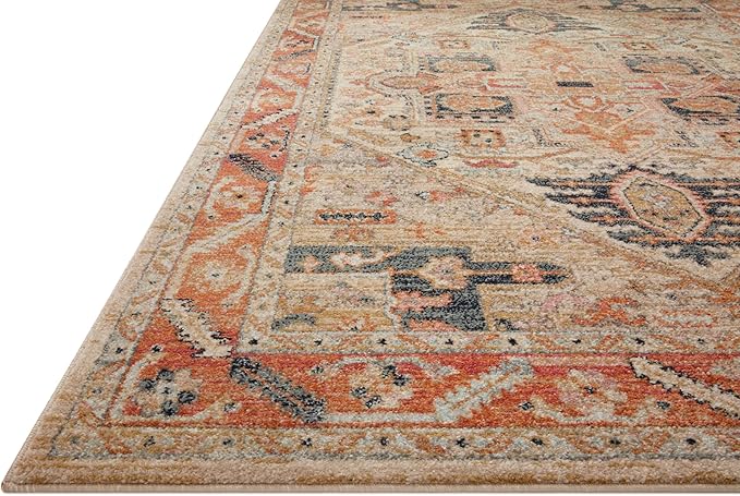 Loloi Jocelyn Collection JOC-01 Sand/Multi 6'-7" x 9'-7" .38" Thick Area Rug