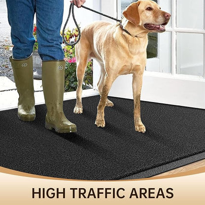 Amyracel Front Door Mat Indoor Outdoor Entrance, 36" x 60" All-Season Waterproof Doormat for Enterway, Heavy Duty Commercial Floor Mat, Fade Resistant, Rubber Back, Low Profile, Easy Clean