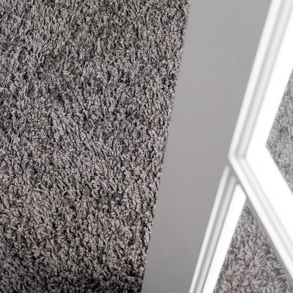 Unique Loom Solid Shag Collection Area Rug (7' 10" x 10' Oval, Graphite Gray)