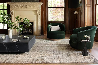 Loloi Margot Collection MAT-01 Antique/Sage 2'-6" x 9'-6" Runner Rug feat. CloudPile, No-Shed Easy Clean Large Patterned Area Rug for Living Room, Bedroom, Dining Area