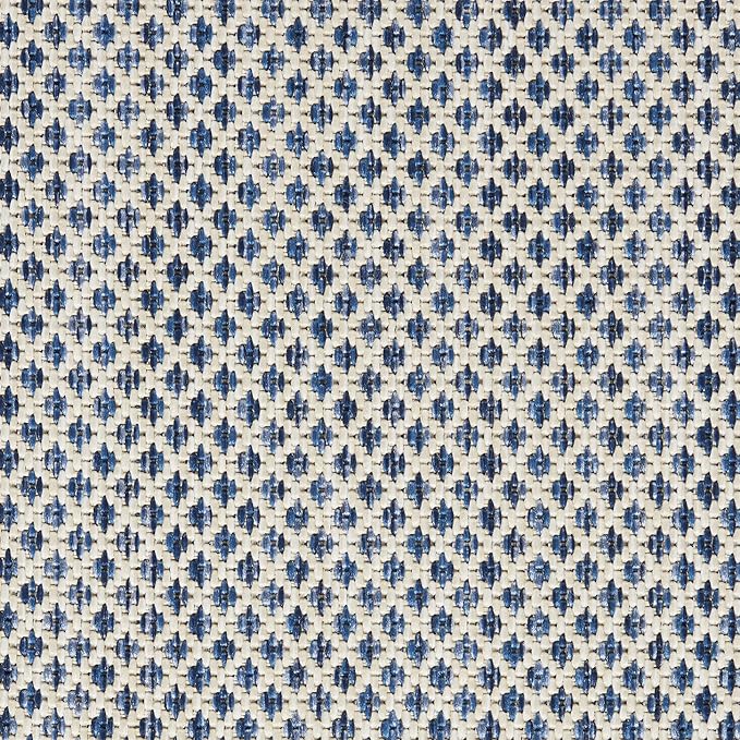 Nourison Home Courtyard Ivory Blue 10' x 14' Area Rug - Easy Clean, Non Shedding, Bed Room, Living Room, Dining Room, Kitchen (10' x 14')