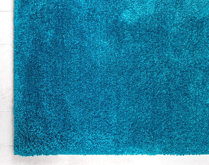 Unique Loom Solo Collection Area Rug - Calabasas (5' 3" x 7' 7" Rectangle, Turquoise)