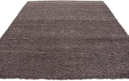 Unique Loom Solid Shag Collection Area Rug (8' Square, Graphite Gray)