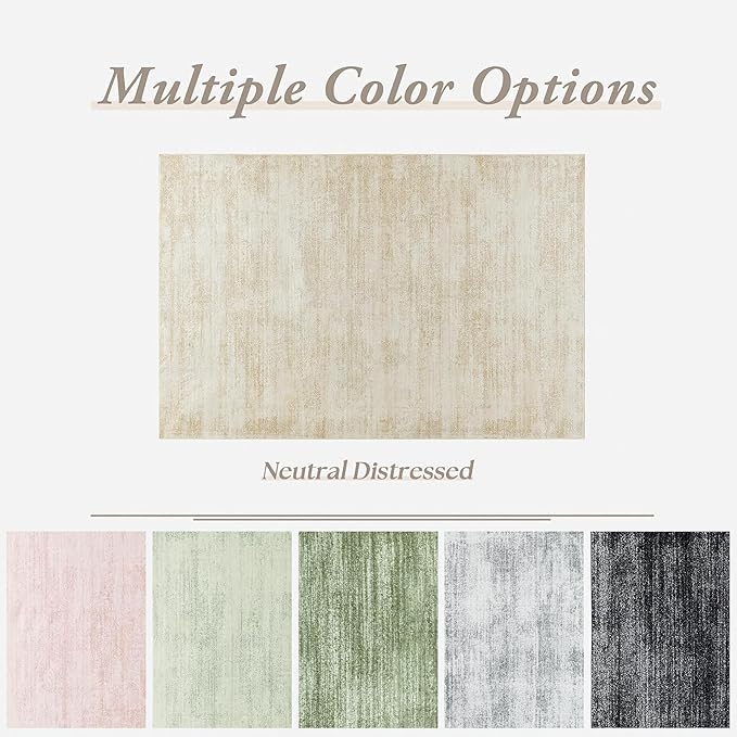 Kitchen Runner Rugs Non Skid Washable 2x6,Rubber Backed Non Slip Boho Neutral Abstract Modern Runner Rug for Entryway Bathroom