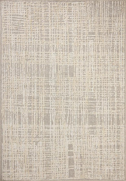 Loloi Amber Lewis Bexley Collection BEX-07 Natural/Dove 6'-6" x 9'-3" Area Rug Neutral, Textured, Living, Bedroom, Dining, Carpet