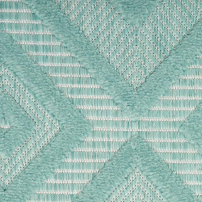 Nourison Home Versatile Aqua Teal 5' x 7' Area Rug - Easy Clean, Non Shedding, Bed Room, Living Room, Dining Room, Kitchen (5' x 7')