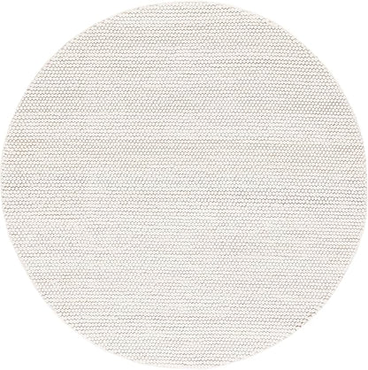 SAFAVIEH Natura Collection Area Rug - 5' Round, Ivory, Handmade Wool Blend, Textured Design, Ideal for Living Room, Bedroom, Dining Space (NAT620A)