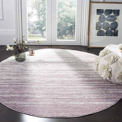 SAFAVIEH Adirondack Collection Area Rug - 6' Round, Cream & Purple, Modern Ombre Design, Non Shedding & Easy to Clean, Ideal for Living Room, Bedroom, Office, Dining Space (ADR113L)