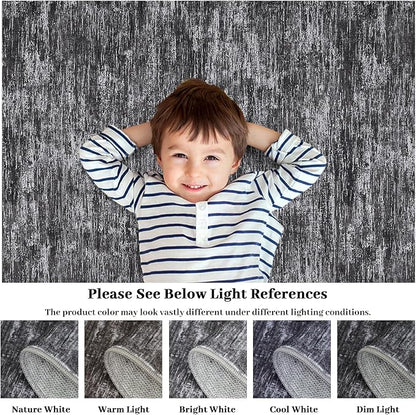 RUGSREAL Bedroom Rug 3x5 Washable Rug for Living Room Small Entryway Carpet with Rubber Backing Stain Resistant Dining Room Throw Mat Modern Solid Color Area Rug for Bedside Kitchen, Dark Grey