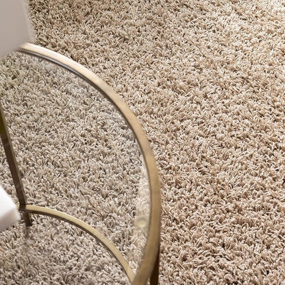 Unique Loom Solid Shag Collection Area Rug (10' x 13' 11" Rectangle, Taupe)