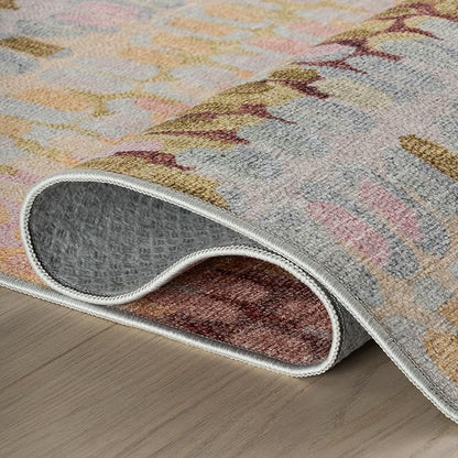 Dash & Albert Paint Chip Pastel Machine Washable Rug, 8.5 X 11.5 Feet, Multicolored Geometric Pattern