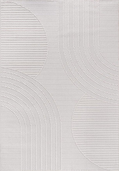 CAMILSON Micro Loop Rug 10x14 Modern Luxury Geometric Arch Large Area Rugs Soft High and Low Pile Stain Resistant Easy-Cleaning Non-Shedding for Living Room Indoor Carpet (10 x 14 / White)