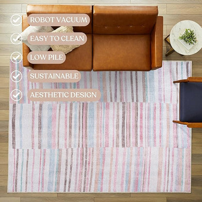 Fame Living Washable Area Rug. Modern Farmhouse. Vintage. Turkish. Bohemian. Distressed. Oriental. Traditional. Rugs for Living Room. Dining. Bedroom. Office. Entryway. Foyer. (865MM, 2'5" x 4'9")