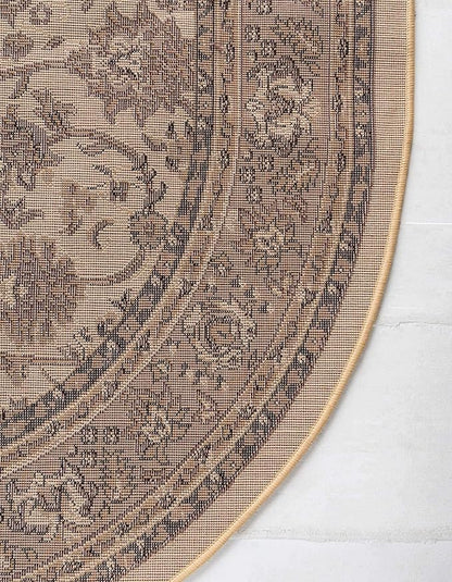 Unique Loom Sialk Hill Collection Area Rug - Washington (5' 3" x 8' Oval Ivory/Black)
