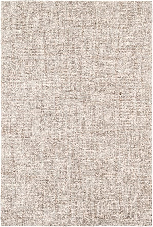 Dash and Albert Crosshatch Wool Area Rug - 5' x 8' Ivory Solid Hand Micro Hooked Accent Rug - Durable, High Traffic Areas Bedroom, Hallway, Stairs - Premium Luxury Hotel Quality Soft Breathable