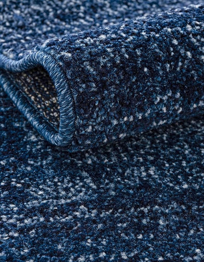 Rugs.com Angelica Collection Rug – 6 Ft Runner Navy Blue Medium-Pile Rug Perfect for Hallways, Entryways