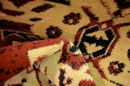 Unique Loom Taftan Collection Border Geometric Tribal Inspired Design Area Rug (2' 11 x 16' 5 Runner, Red/ Gold)