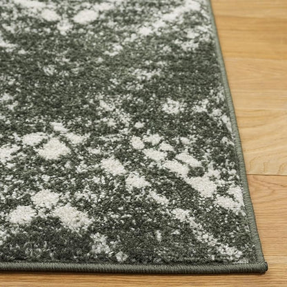 SAFAVIEH Adirondack Collection Area Rug - 5'1" x 7'6", Dark Green & Ivory, Geometric Design, Non-Shedding & Easy Care, Ideal for High Traffic Areas in Living Room, Bedroom, Dining (ADR131E-5)
