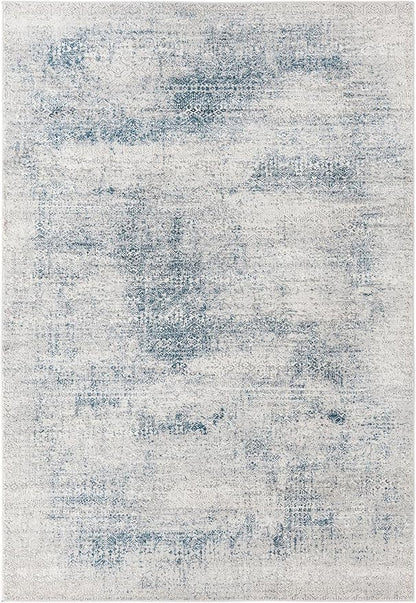 Unique Loom Finsbury Collection Area Rug - Sarah (6' 1" x 9' Rectangle, Blue/ Ivory)