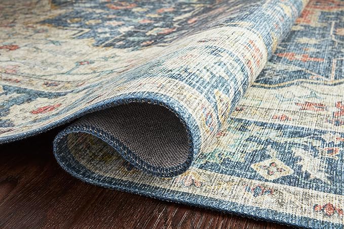 Loloi Skye Collection SKY-12 Ocean/Multi 6'-0" x 6'-0" Round Area Rug