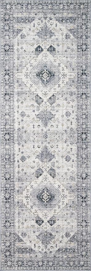Loloi Skye Collection SKY-02 Silver/Grey 2'-6" x 12'-0" Runner Rug