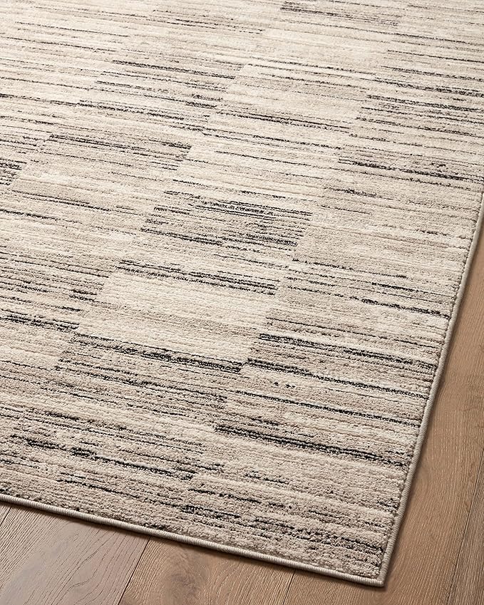 Loloi Darby Collection DAR-01 Charcoal/Sand 2'-7" x 8'-0" Runner Rug