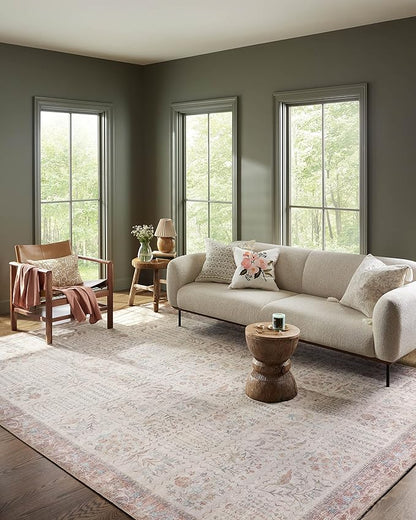Loloi Rifle Paper Co. Maison Collection MAO-08 Cream 2'-6" x 7'-6", .19" Pile Height, Runner Rug