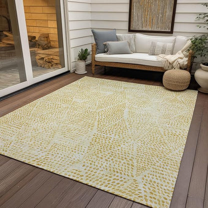 Addison Rugs Chantille ACN591 Wheat 10' x 14' Indoor Outdoor Area Rug, Easy Clean, Machine Washable, Non Shedding, Bedroom, Living Room, Dining Room, Kitchen, Patio Rug