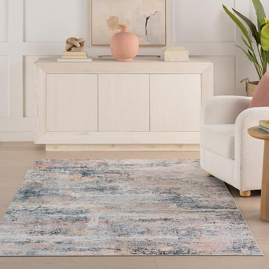 Dash & Albert Blaire Mineral Machine Washable Rug, 6 X 9 Feet, Multicolored Graphic Pattern