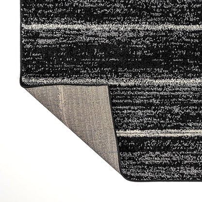JONATHAN Y Williamsburg Minimalist Stripe Black/Cream Indoor Area Rug, 5x8, Contemporary, Modern, Easy-Cleaning for Living Room, Bedroom, Kitchen, Pet Friendly, Non-Shedding (MOH201F-5)