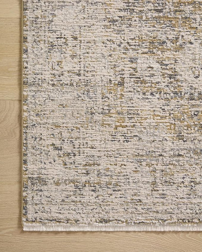 Loloi Amber Lewis Alie Collection ALE-05 Gold/Beige 7'-10'' x 7'-10'', .13'' Pile Height, Round Area Rug
