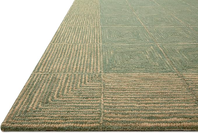 Loloi Chris Loves Julia Francis Collection FRA-02 Green/Natural 7'-9" x 9'-9" Area Rug