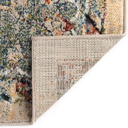 Unique Loom Isabella Collection Area Rug - Rossellini (3' 3" x 5' 3" Rectangle, Blue/ Beige)