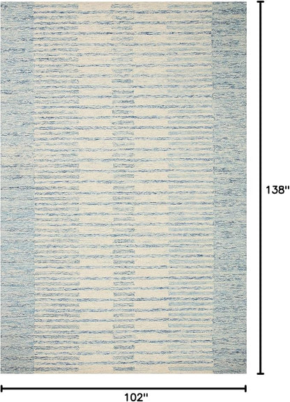 Loloi Chris Loves Julia Chris Collection CHR-01 Ivory/Denim 8'-6'' x 11'-6'', .50" Pile Height, Area Rug