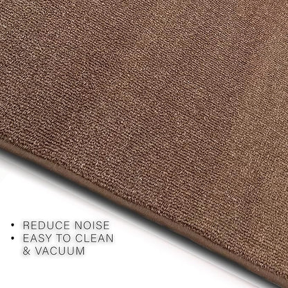 Custom Made Runner Rug Low Pile with Rubber Backing for Kitchen Foyer Hallway Entry Choose Your Length Size 31 Inch Wide Solid and Plain Brown Color (5 feet x 31 Inch)