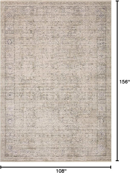 Loloi Amber Lewis Alie Collection ALE-03 Taupe/Dove 9'-6'' x 13'-1'', .13'' Pile Height, Area Rug